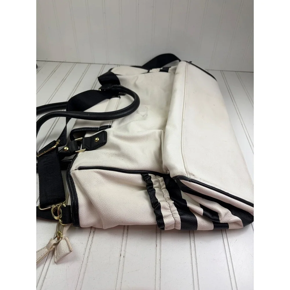 Betsey Johnson Vintage Y2K White Polka Dot Bow Diaper Bag Crossbody Purse